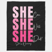 Couverture Polaire Motivational Fleece Blanket for Women (Devant)