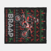 Couverture Polaire Moto de Noël Motocross Braap Vélo droit (Devant (Horizontal))