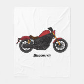 Couverture Polaire moto de style croiseur cool (Devant)