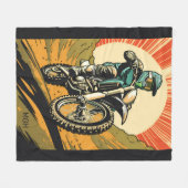 Couverture Polaire Motocross monographique personnalisé (Devant (Horizontal))
