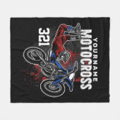 Couverture Polaire Motocross Motocross Racing FMX Tricks personnalisé (Devant (Horizontal))