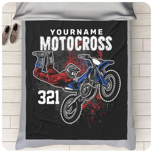 Couverture Polaire Motocross Motocross Racing FMX Tricks personnalisé