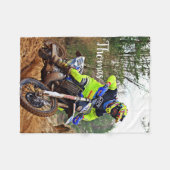 Couverture Polaire Motocross Motocross Racing Personnalisé (Devant (Horizontal))