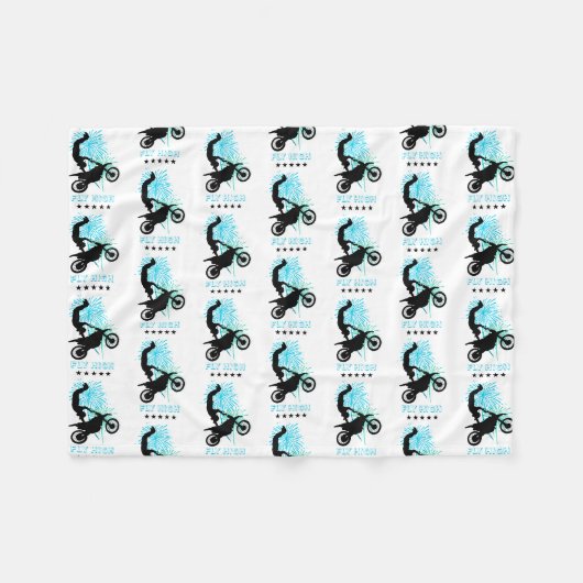 Couverture Polaire Motocross Voler Haut (Devant (Horizontal))