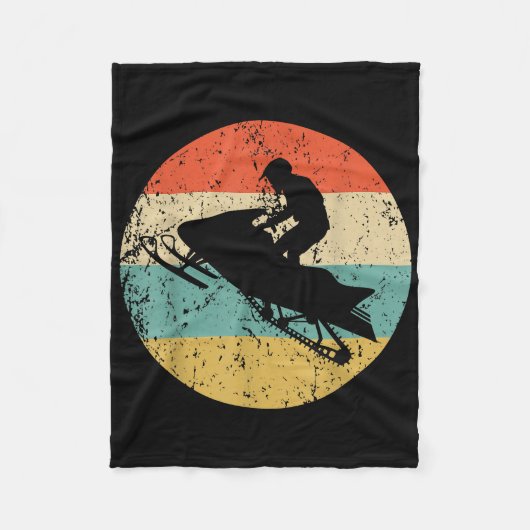 Couverture Polaire Motoneige Retro Style Motoneige (Devant)