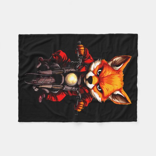 Couverture Polaire Motorcycle Foxes  (Devant (Horizontal))