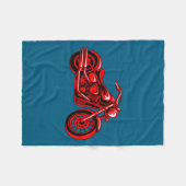 Couverture Polaire Motorcycle Heart Biker Valentines Day Rider Couple (Devant (Horizontal))