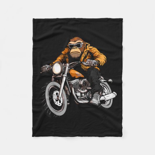 Couverture Polaire Motorcycle Monkeys (Devant)