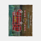 Couverture Polaire Motorhome rv Camper Travel Van Rustic Personalized (Devant)