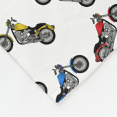 Couverture Polaire Motos blanches nommées personnalisées (Coin)