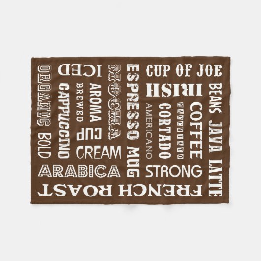 COUVERTURE POLAIRE MOTS CAFÉ (Devant (Horizontal))