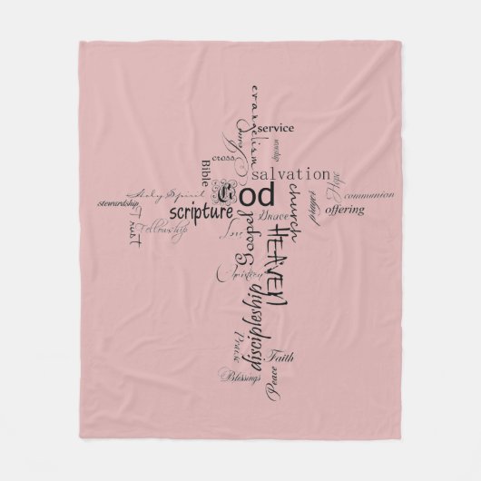 Couverture Polaire Mots chrétiens (Devant)