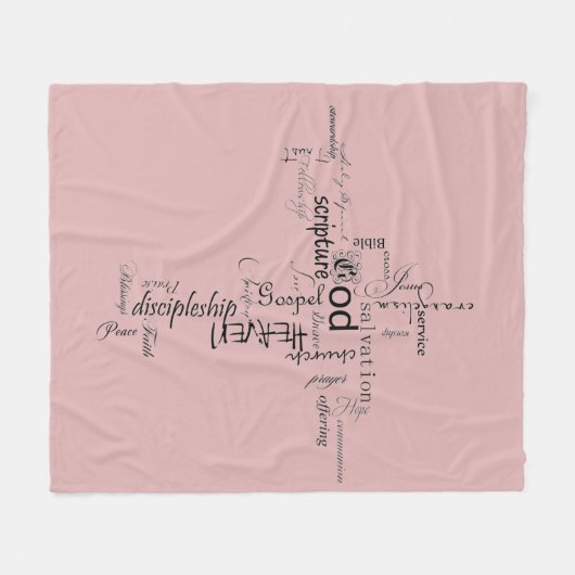 Couverture Polaire Mots chrétiens (Devant (Horizontal))