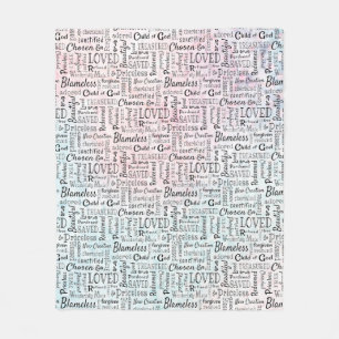 Couverture Polaire Mots d'affirmation Word Art