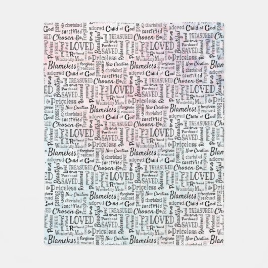 Couverture Polaire Mots d'affirmation Word Art (Devant)