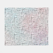 Couverture Polaire Mots d'affirmation Word Art (Devant (Horizontal))
