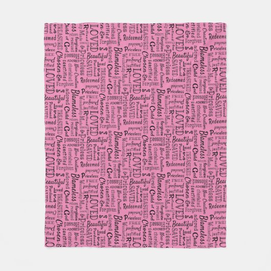 Couverture Polaire Mots d'affirmation Word Art (Devant)