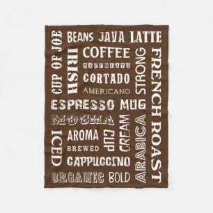 COUVERTURE POLAIRE MOTS DE CAFÉ