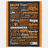 Couverture Polaire Mots de sensibilisation...RSD/CRPS (Devant)