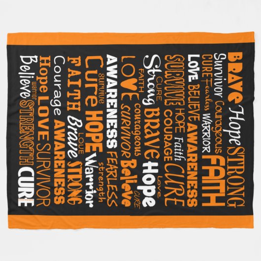 Couverture Polaire Mots de sensibilisation...RSD/CRPS (Devant (Horizontal))