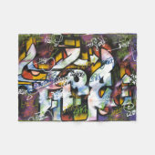 Couverture Polaire Mots Graffiti colorés (Devant (Horizontal))