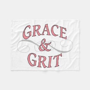 Couverture Polaire Mots Gris et Gris en rose et gris