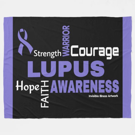 Couverture Polaire Mots...Lupus (Devant (Horizontal))