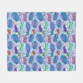 Couverture Polaire Mots PopArt Violet (Devant (Horizontal))