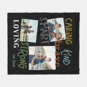 Couverture Polaire Mots pour Papa (Devant (Horizontal))
