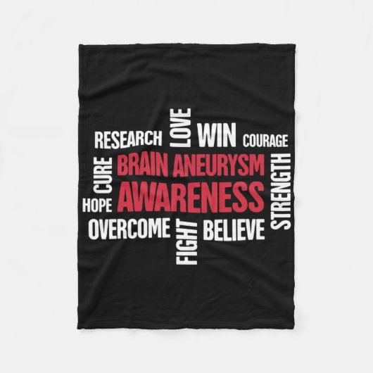 Couverture Polaire Mots Présents Cerveau Aneurysme Sensibilisation (Devant)