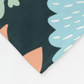 Couverture Polaire Mouches florales et papillons, patte décorative sa (Coin)