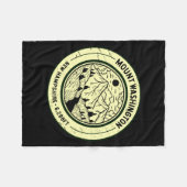 Couverture Polaire Mount Washington New Hampshire Hiking Skiing Retro (Devant (Horizontal))