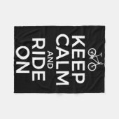 Couverture Polaire Mountain Biking, Mountain Biker, Keep Calm And Rid (Devant (Horizontal))