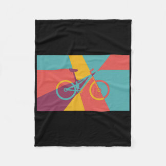 Couverture Polaire Mountain Biking Pop Art Effect Mtb Fully 