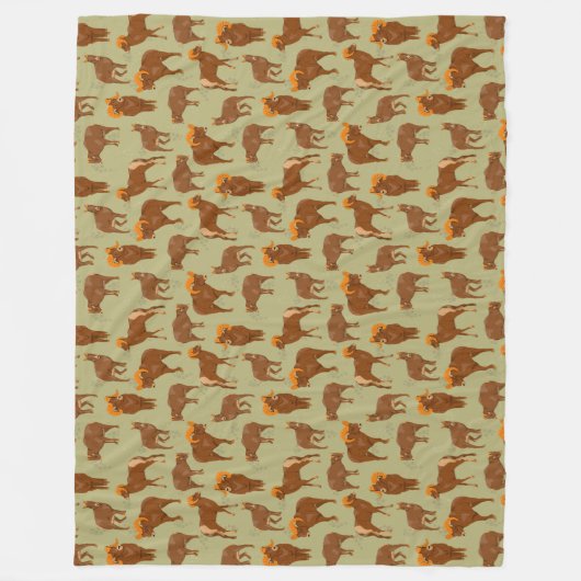 Couverture Polaire Mountain Rams Bighorn Sheep Rustic Motif (Devant)