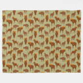 Couverture Polaire Mountain Rams Bighorn Sheep Rustic Motif (Devant (Horizontal))
