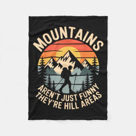 Couverture Polaire Mountains Aren't Just Funny They're Hill Areas Dad (Devant)