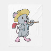 Couverture Polaire Mouse as Farmer with Axe & Hat (Devant)