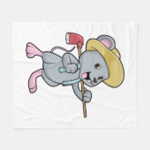 Couverture Polaire Mouse as Farmer with Axe & Hat (Devant (Horizontal))