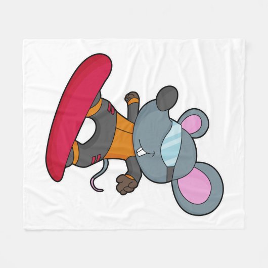 Couverture Polaire Mouse as Snowboarder (Devant (Horizontal))