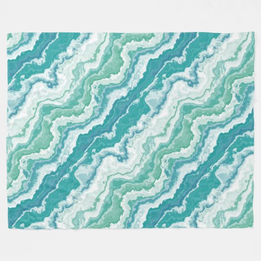 Couverture Polaire mousse de mer marbrée : (Devant (Horizontal))