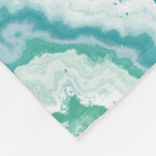 Couverture Polaire mousse de mer marbrée : (Coin)