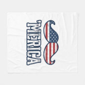 Couverture Polaire Moustache Amérique en Détresse Design Vectoriel Pa (Devant (Horizontal))