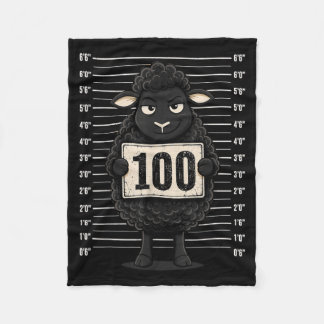 Couverture Polaire Mouton Noir Photo D'identité 100 Jours D'École