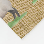 Couverture Polaire Moutons du Suffolk d'aquarelle (Coin)