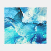 Couverture Polaire mouvement bleu Abstrait : composition fractale. (Devant (Horizontal))