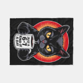 Couverture Polaire Mpy 6 7 Meme Cat Funny Gen Alpha Six Seven Cat Lov (Devant (Horizontal))
