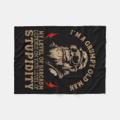 Couverture Polaire Mpy Old Man - My Level Of Sarcasm Funny Monkey (on (Devant (Horizontal))