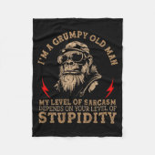 Couverture Polaire Mpy Old Man - My Level Of Sarcasm Funny Monkey (on (Devant)