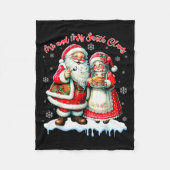 Couverture Polaire Mr & Mrs Santa Claus Christmas Matching Couple (Devant)